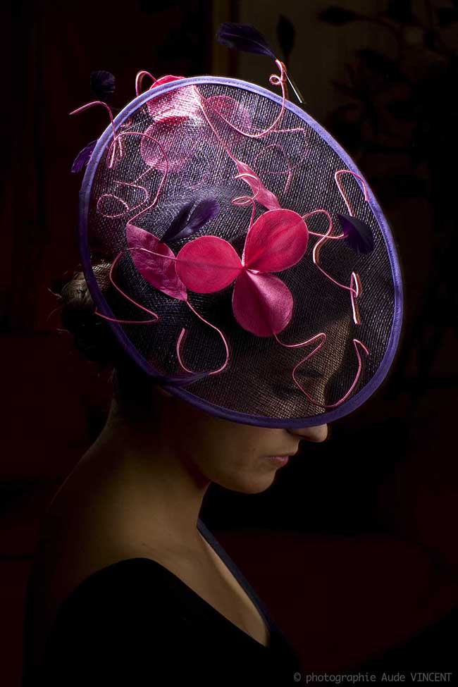 Photographie du chapeau Flores créé par Marika Chapka